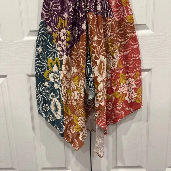 NWOT By Anthropologie Short-Sleeve V-Neck Button-Front Multicolor Midi Dress 14 - Picture 11 of 15